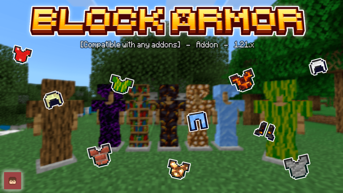 Blockarmor Addon V1.8.8 Resources Pack For Minecraft Bedrock 1