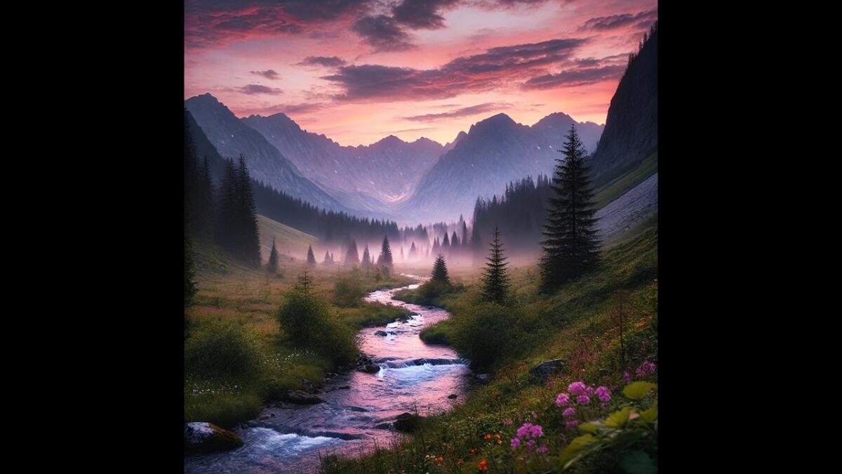 A Serene Symphony Of Nature's Colors And Light 1