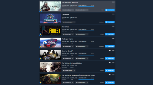 Free Steam Account With The Witcher Trilogy, Need For Speed, Wallpaper Engine, The Forest