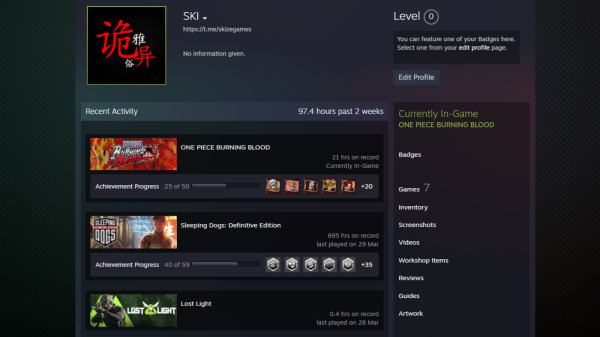 Free Steam Account With One Piece Burning Blood, Sleeping Dogs