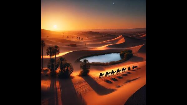 Exploring Enchanting Desert Landscapes: The Beauty Of Sunsets, Sand Dunes, And Serene Oases