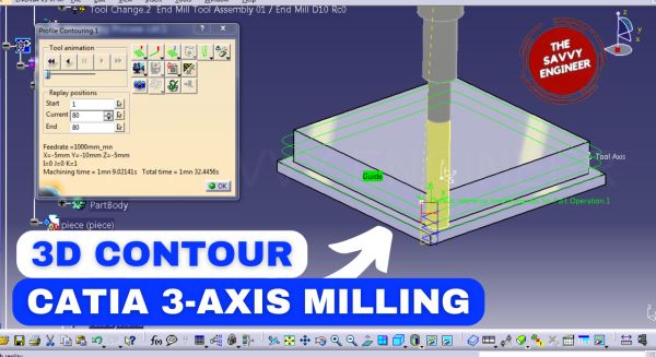 Catia 3Axis 3D Contour Assembly