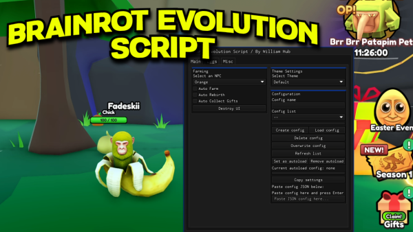 Brainrot Evolution Script With Working Autofarm